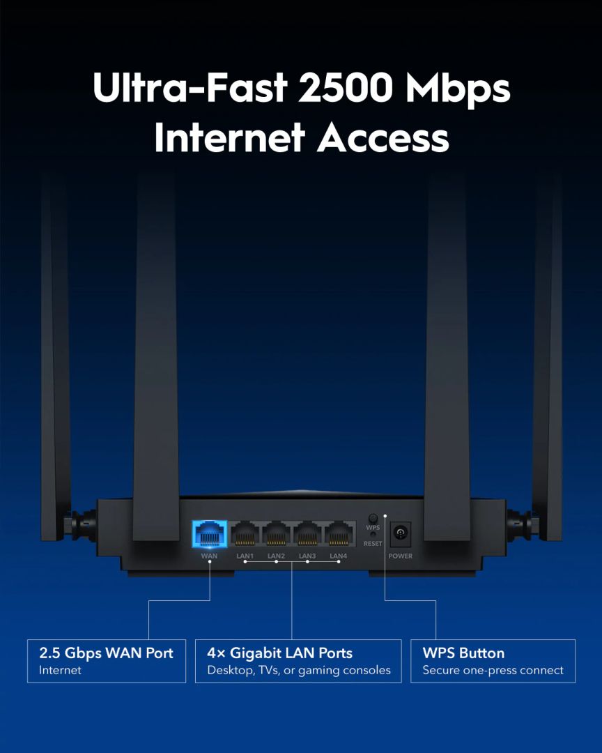Cudy WR3600H BE3600 2.5G Wi-Fi 7 Mesh Router