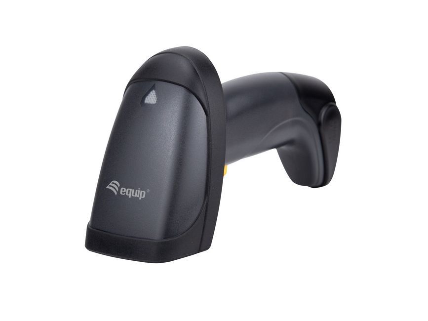 EQuip Wireless 1D Laser Barcode Scanner Long Distance with Stand Vonalkódolvasó Black