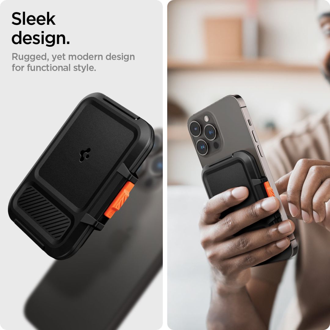 Spigen iPhone Lock Fit Wallet with MagSafe Black