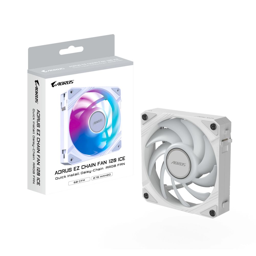 Gigabyte Aorus EZ Chain Fan 120 Ice White