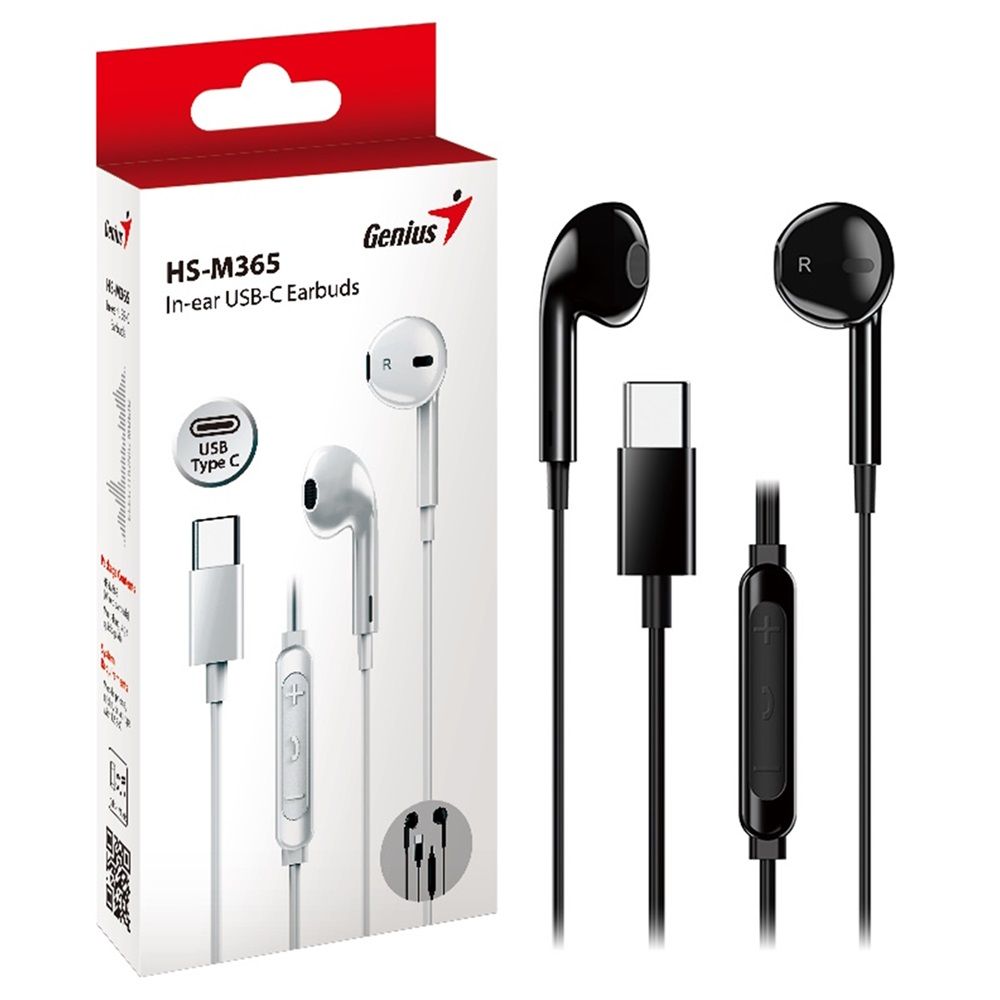 Genius HS-M365 USB-C Wired Headset Black