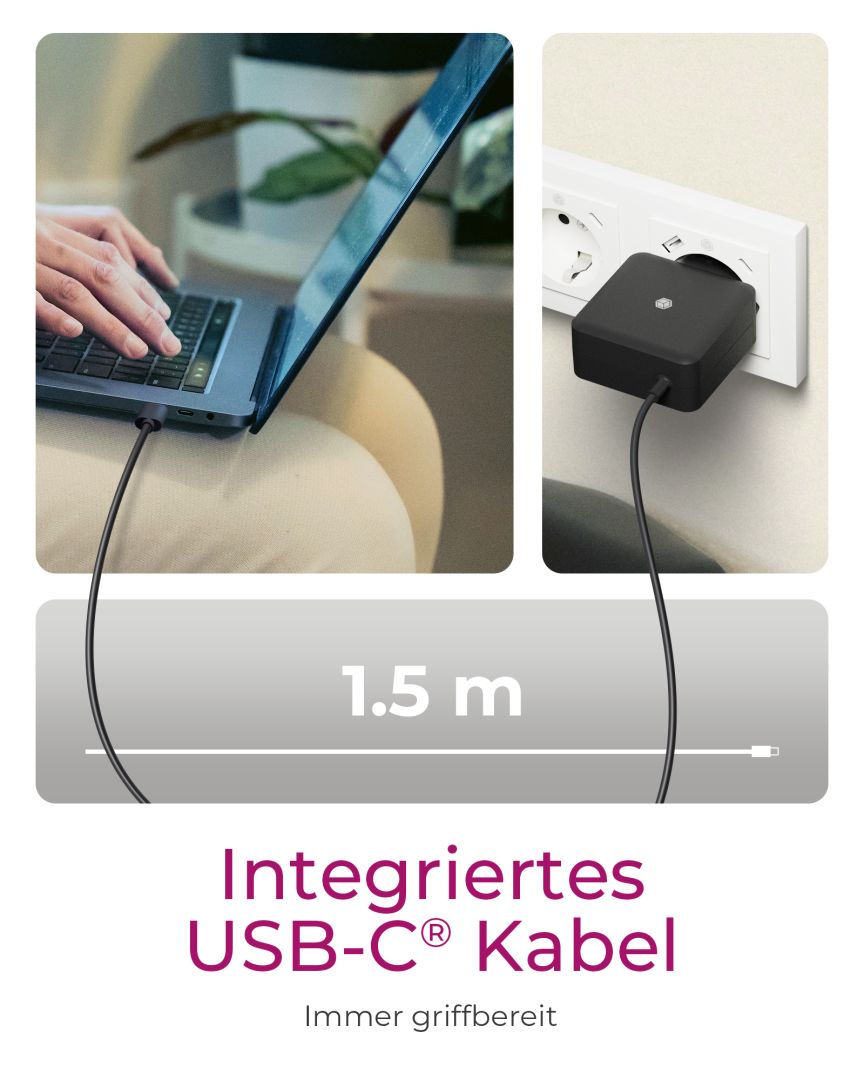 Raidsonic IcyBox IB-PS101-PD 20V / 3,25A 65W Type-C univerzális hálózati notebook töltő