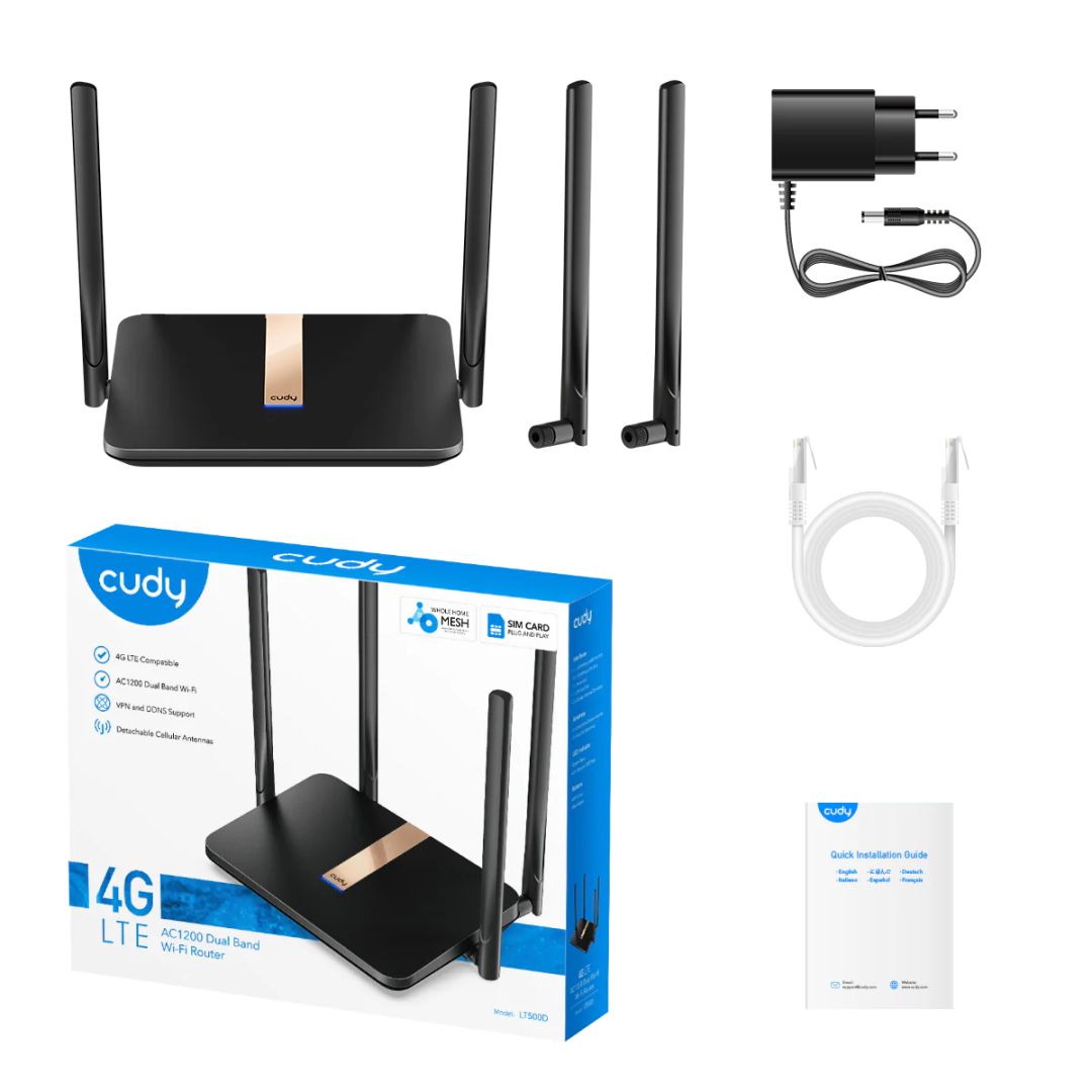 Cudy LT500D 4G AC1200 Wi-Fi Router with Detachable Antennas
