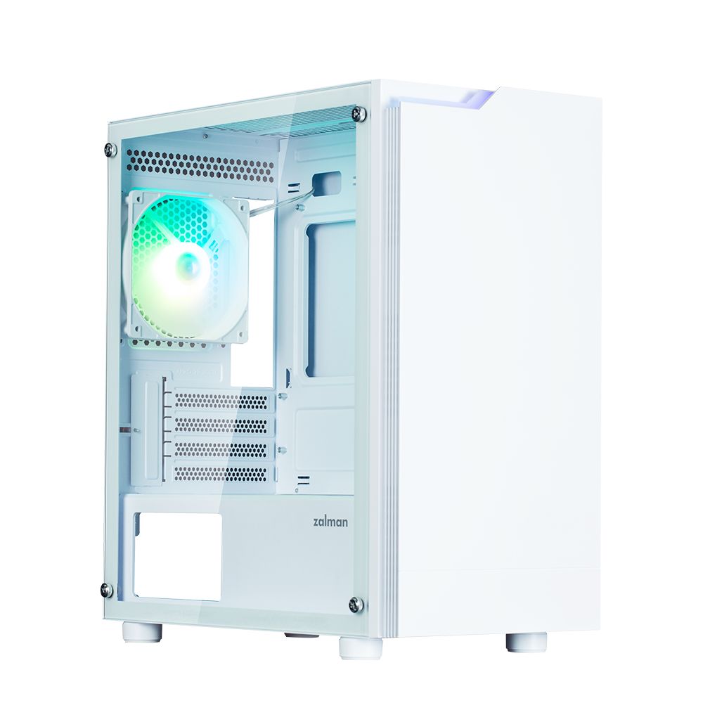 Zalman T4 Plus RGB Tempered Glass White