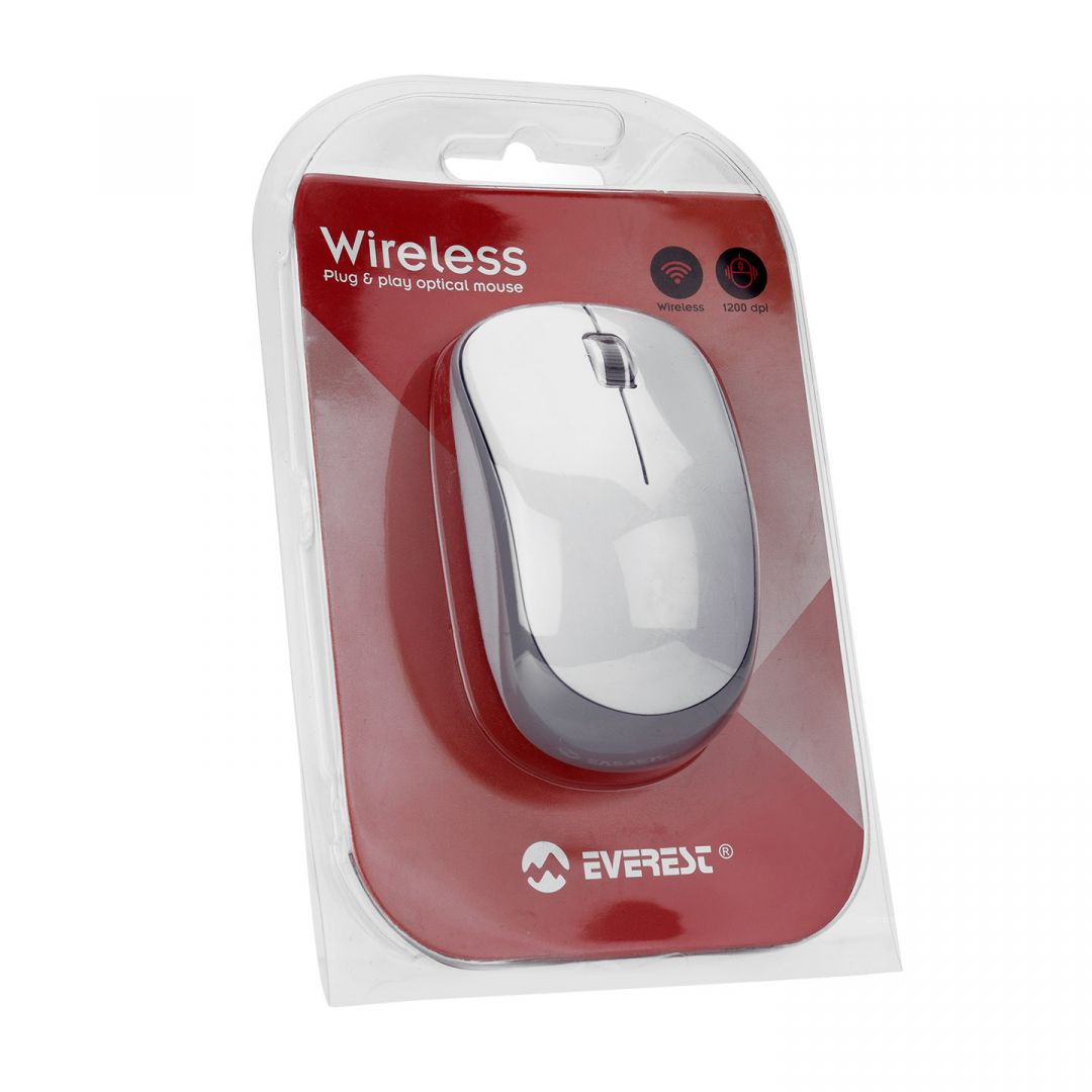 Everest SM-833 Wireless Optical Mouse White