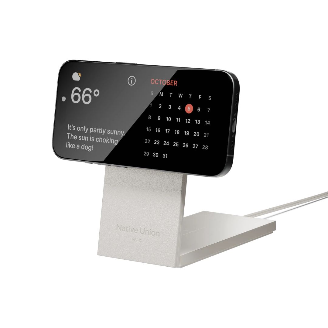 Native Union Rise 2-in-1 Qi2 wireless charger Sandstone