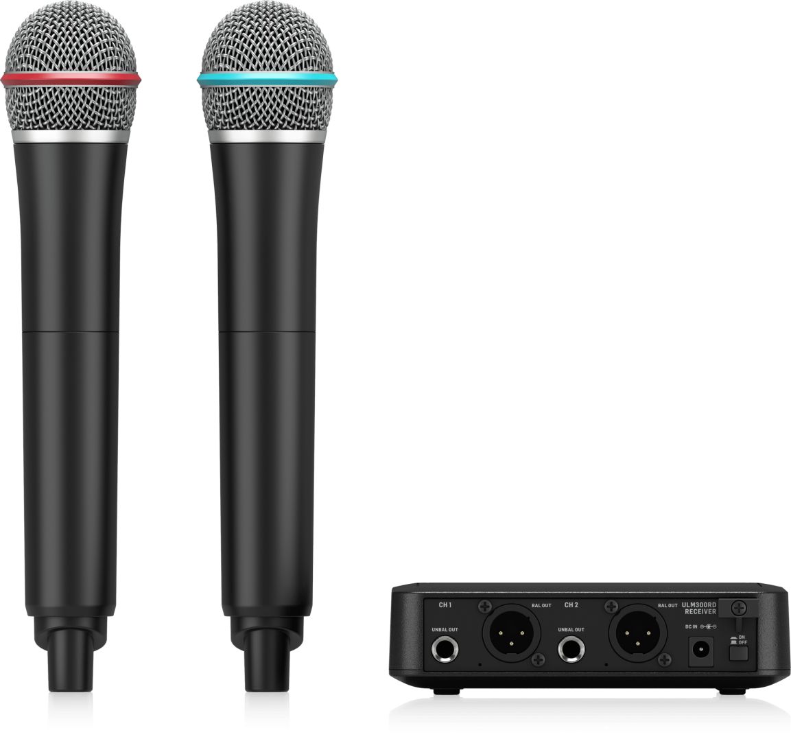 Behringer ULM302MIC High-Performance 2.4 GHz Digital Wireless System with 2 Handheld Microphones and Receiver Black