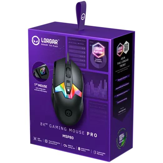 LORGAR MSP80 Gaming Mouse Black