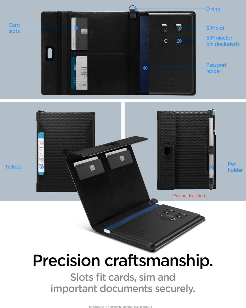 Spigen Universal Passport Holder Black