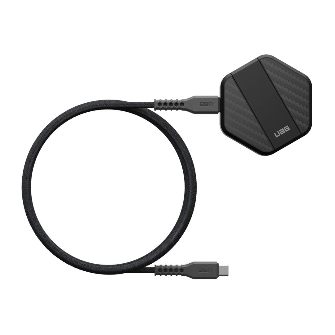 UAG Wireless Charging pad with kick stand Black/Carbon fiber