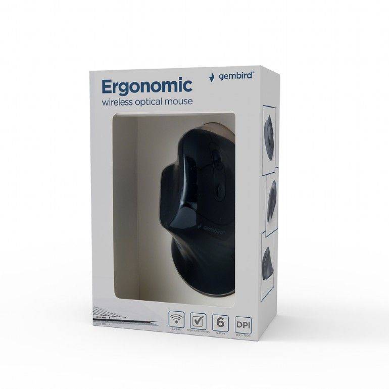 Gembird MUSW-ERGO-03 Mouse Black