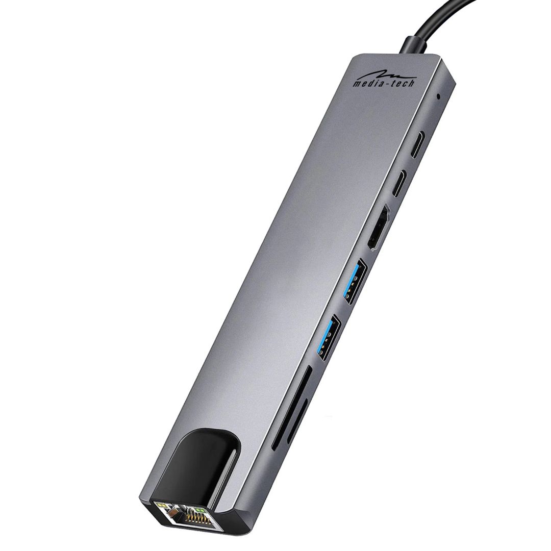 Media-Tech 8 in 1 GIGA LAN HUB MT5046 Docking Station