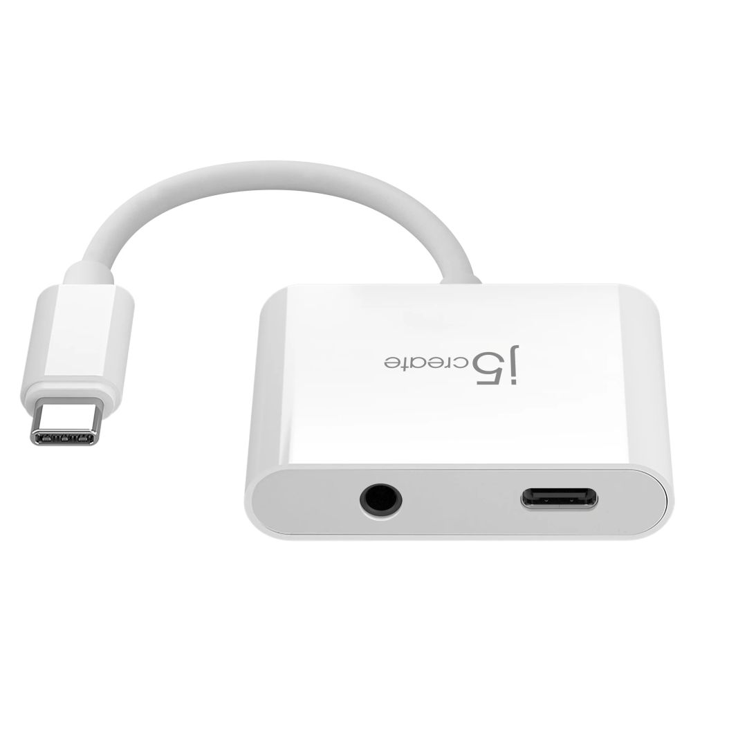 j5create USB-C to 3.5mm Audio Adapter with Power Delivery