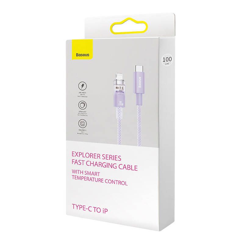 Baseus Explorer USB-C-Lightning Cable 20W 1m Purple