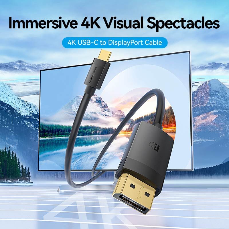 Vention USB-C to DP 4K HD cable 1m Black