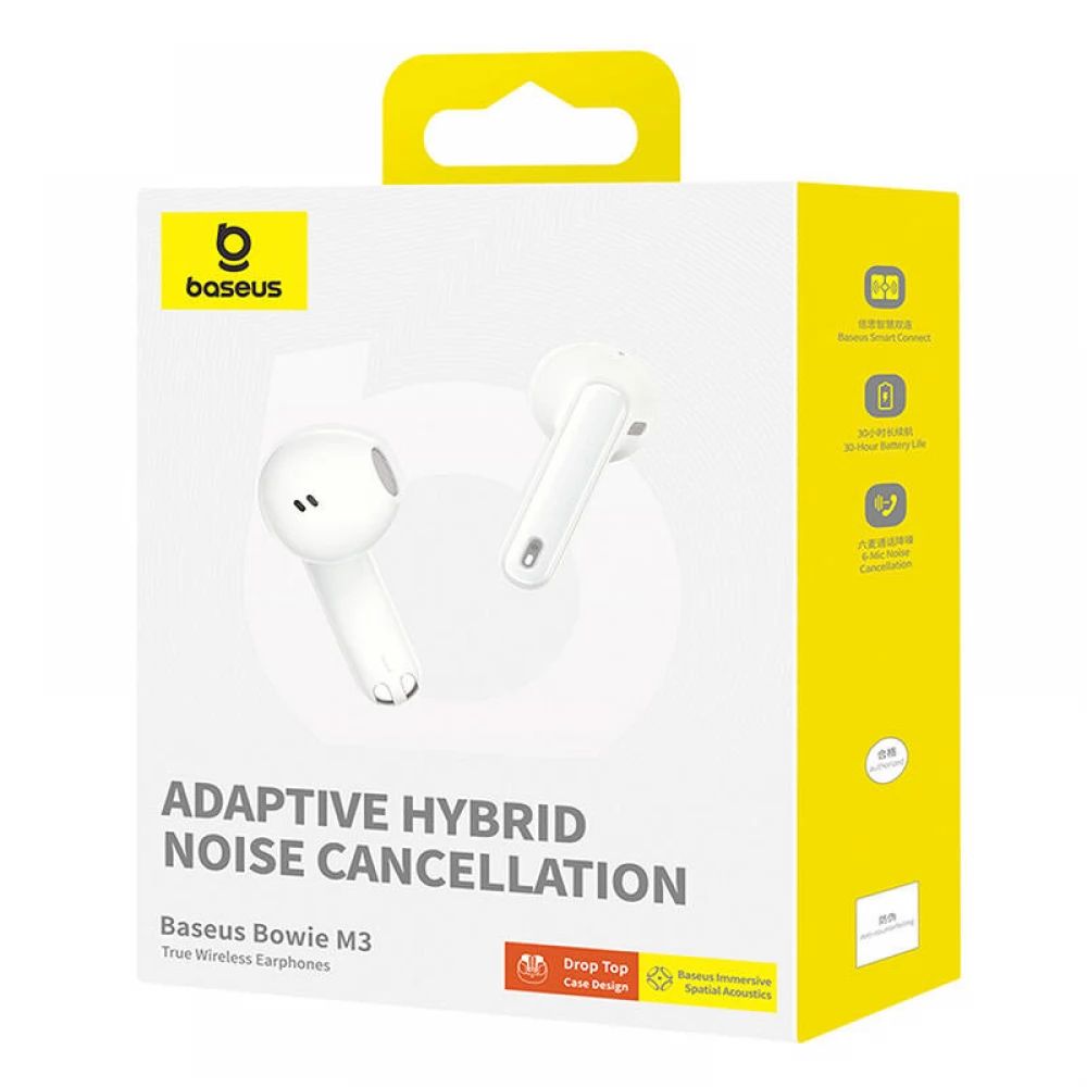 Baseus Bowie M3 Bluetooth Headset White
