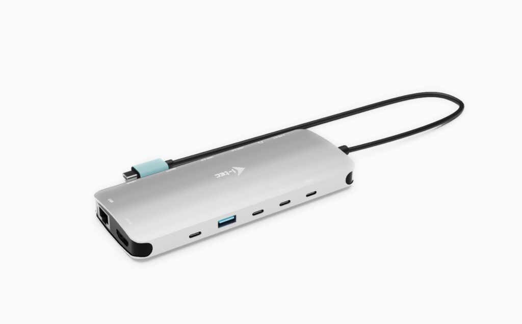 I-TEC USB-C Metal Nano 3x Display Dock, 2x HDMI 1x USB-C video + Power Delivery 140W