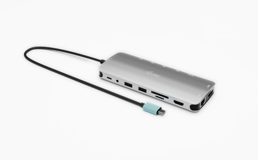 I-TEC USB-C Metal Nano 3x Display Dock, 2x HDMI 1x USB-C video with Power Delivery 140W +  Universal Charger 140W
