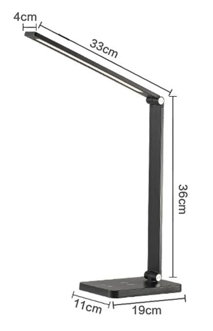 Platinet Desk Lamp 10W Aluminium Wireless Charging 3-Step dimming 5-Step Black