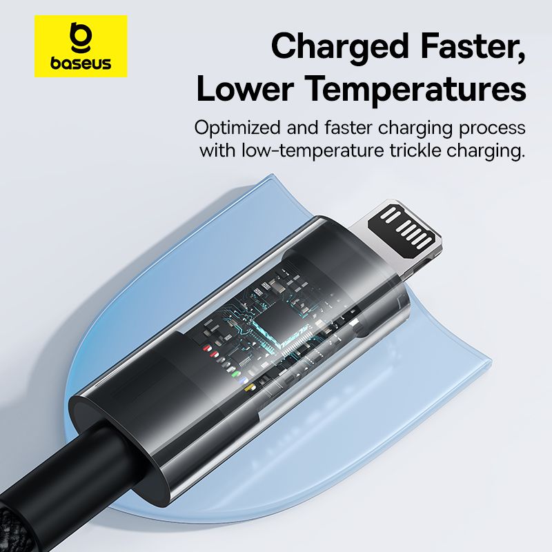 Baseus Gem USB to Lightning 2.4A fast charging data cable 1m Black