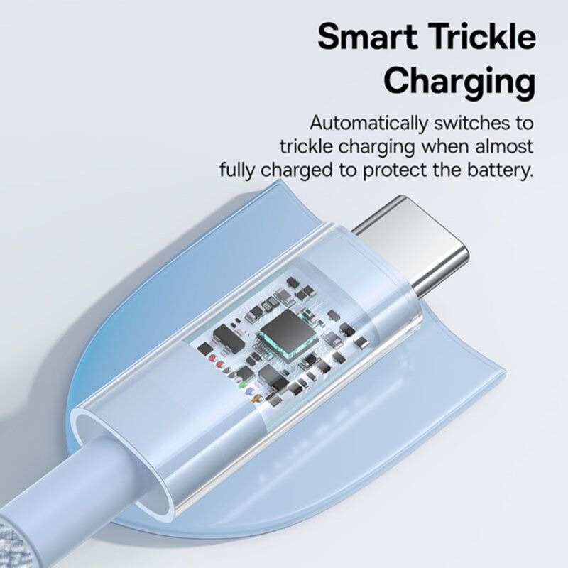 Baseus Gem USB A to USB C 100W fast charging cable 2m Blue