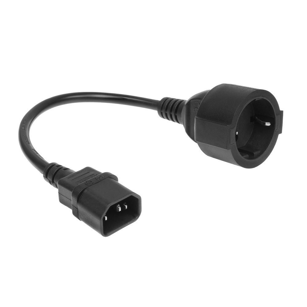 ACT AK5250 Powercord C14 IEC - CEE 0,2m Black