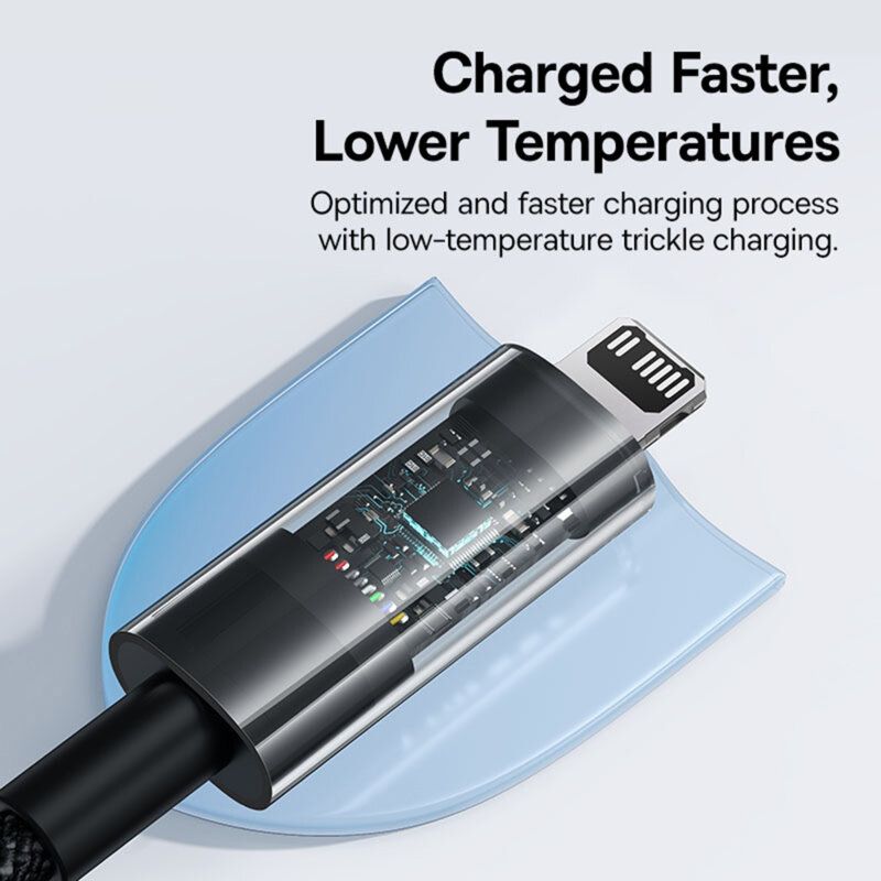 Baseus Gem USB-C to iP lightning fast charging cable 20W 2m Black