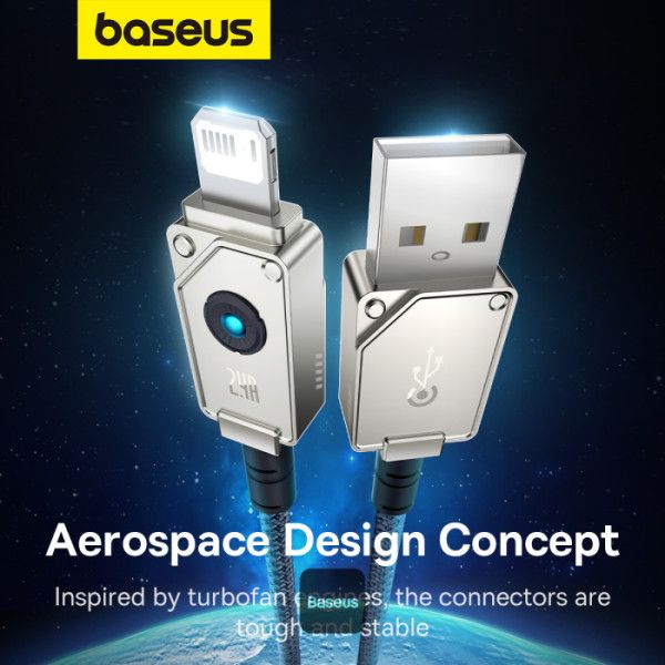 Baseus Unbreakable USB A to iP lightning 5V-2.4A cable 2m White