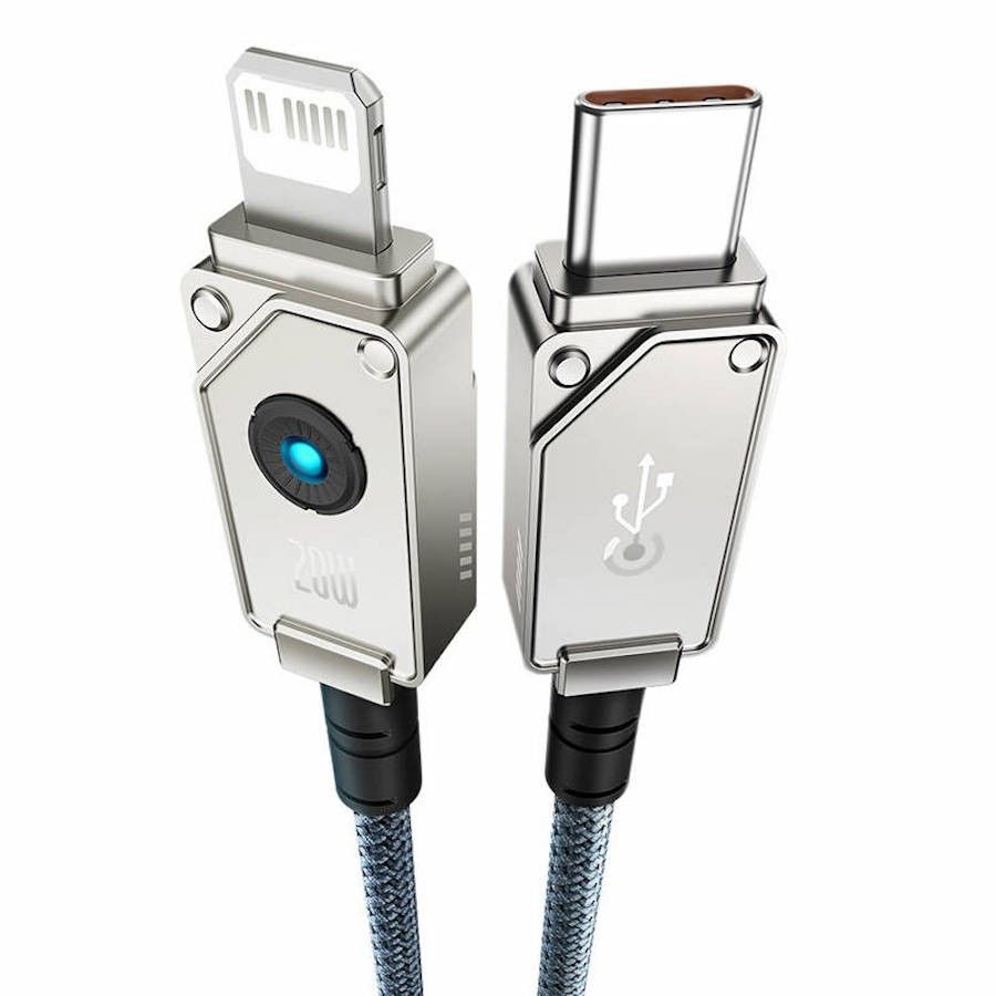 Baseus Unbreakable USB C to iP lightning 20W cable 1m White