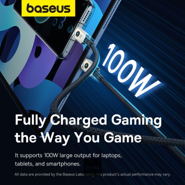 Baseus Unbreakable USB C to USB C 100W cable 1m White
