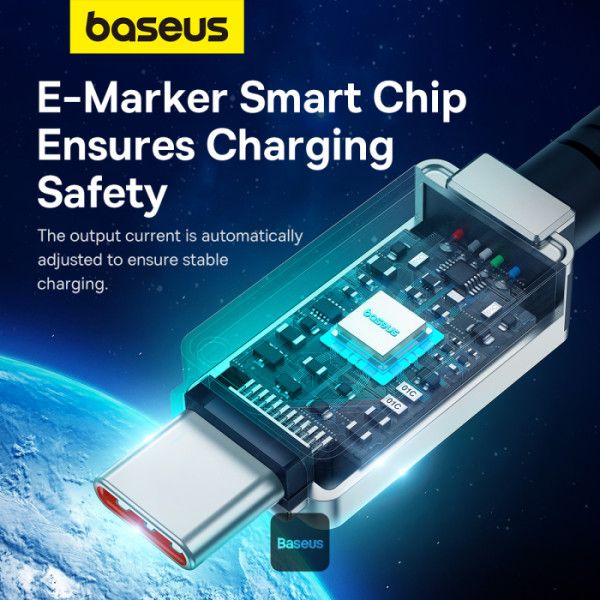 Baseus Unbreakable USB C to USB C 100W cable 1m White
