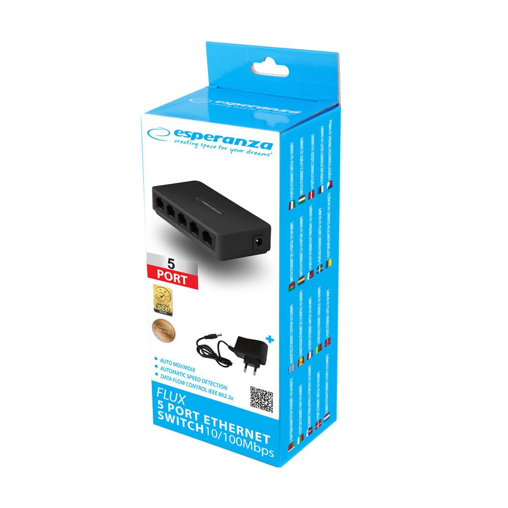 Esperanza ENS101 Flux 5 Port Ethernet Switch