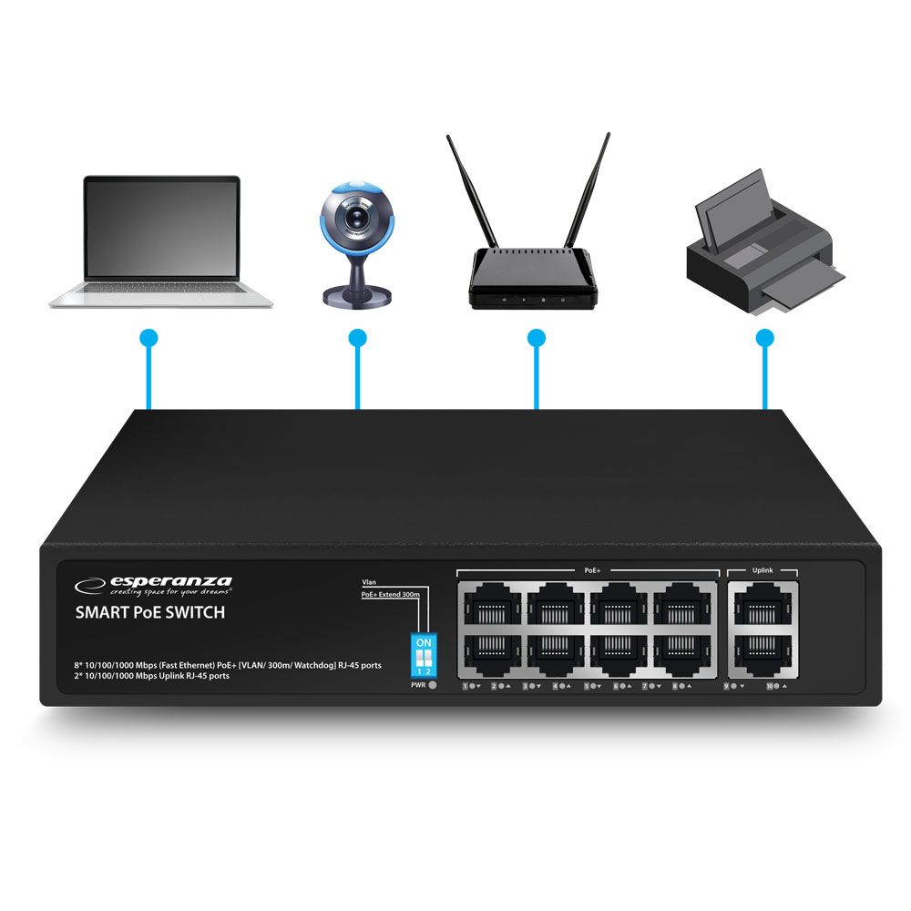 Esperanza ENS108 Matrix 10-Port Ethernet Switch