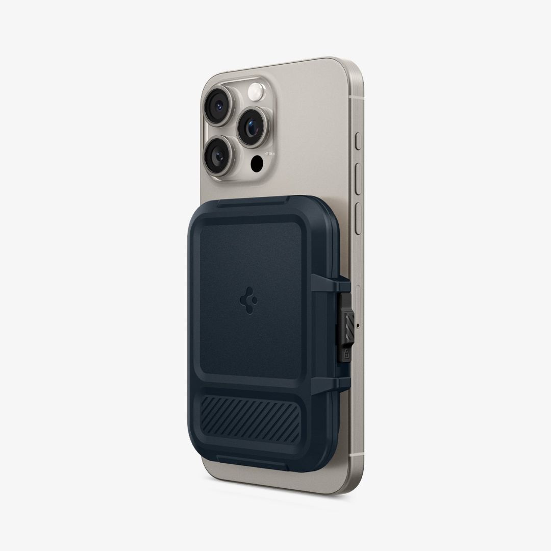 Spigen iPhone Lock Fit MagSafe Wallet Metal Slate