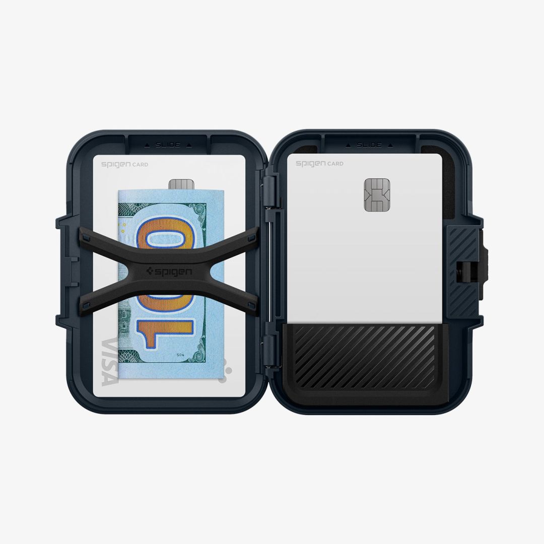 Spigen iPhone Lock Fit MagSafe Wallet Metal Slate