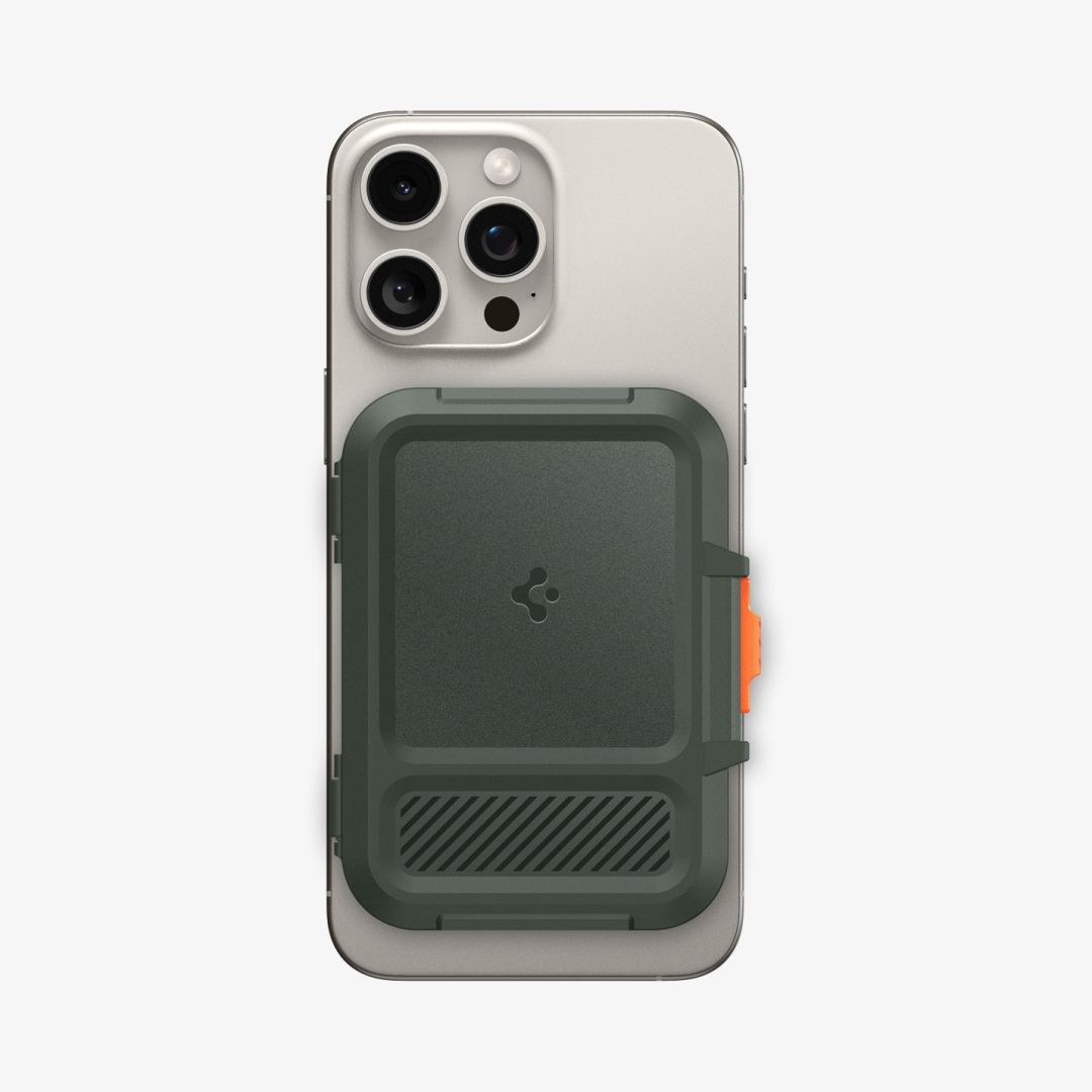 Spigen iPhone Lock Fit MagSafe Wallet Military Green