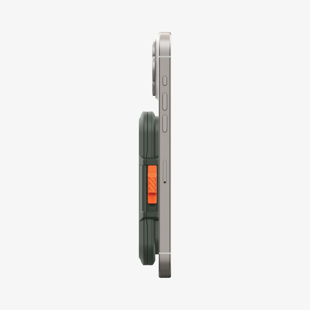 Spigen iPhone Lock Fit MagSafe Wallet Military Green