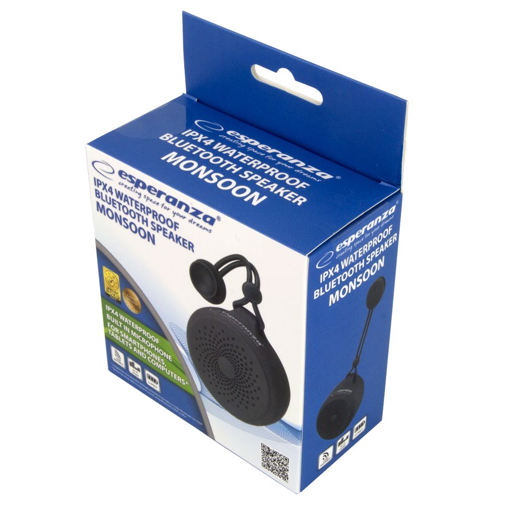 Esperanza EP145K Monsoon Bluetooth Speaker Black