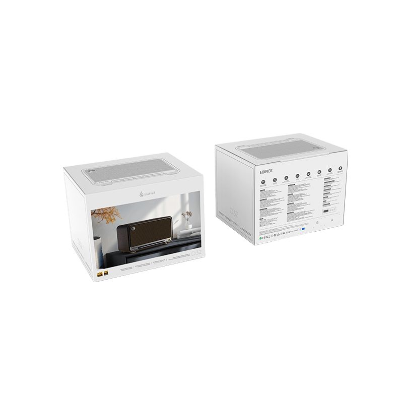 Edifier D32 Tabletop Wireless Speaker White Black Walnut