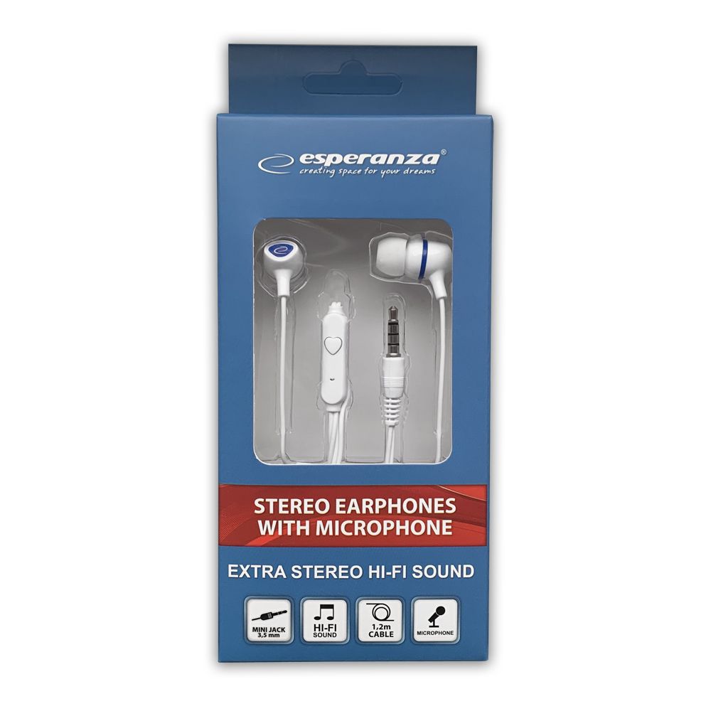 Esperanza EH191WB Headset White/Blue