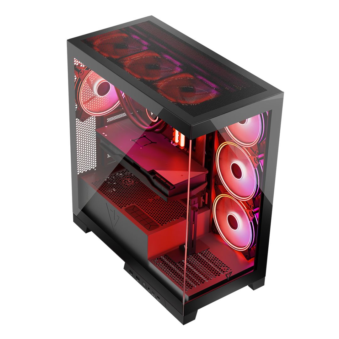 Modecom Volcano Space Apex ARGB Tempered Glass Black