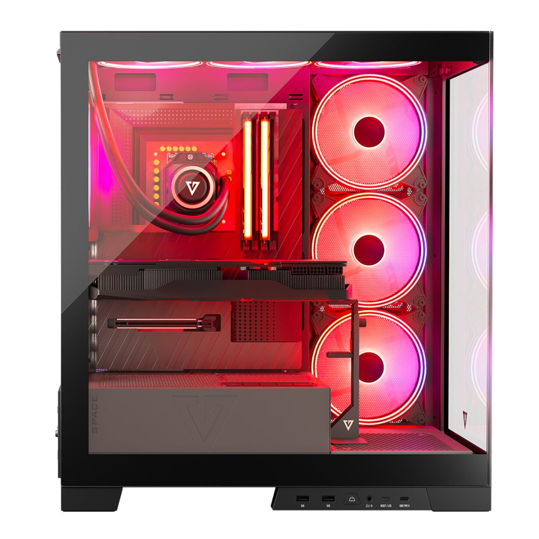 Modecom Volcano Space Apex ARGB Tempered Glass Black
