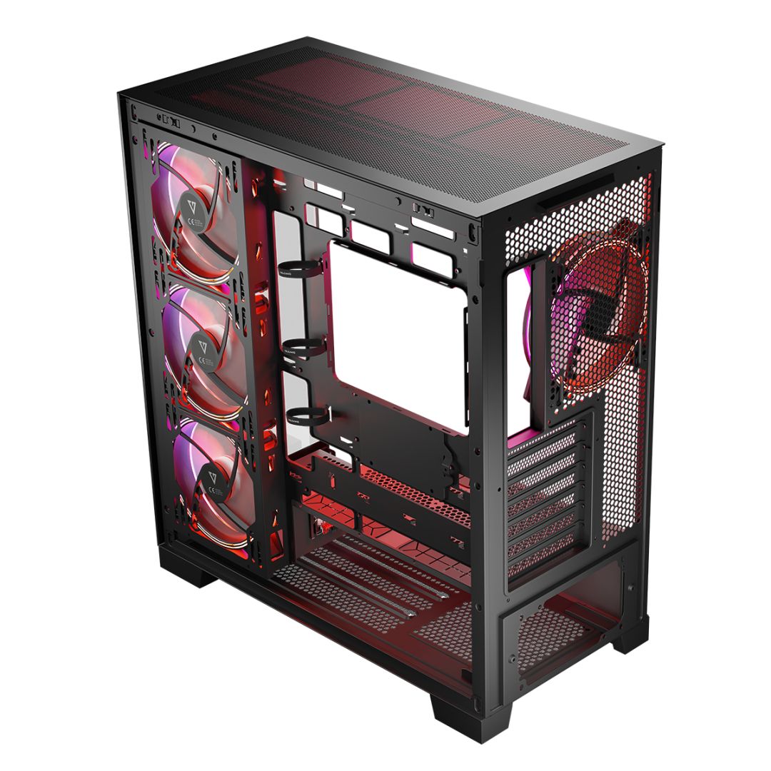 Modecom Volcano Space Apex ARGB Tempered Glass Black