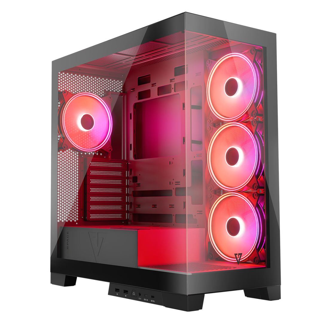 Modecom Volcano Space Apex ARGB Tempered Glass Black
