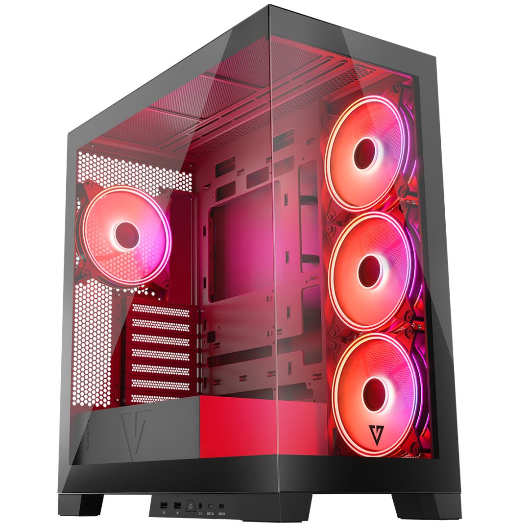 Modecom Volcano Space Apex ARGB Tempered Glass Black