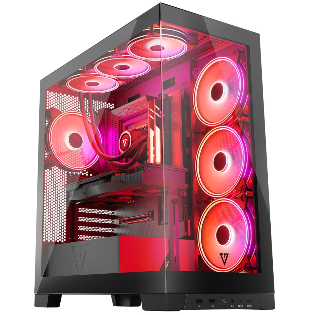 Modecom Volcano Space Apex ARGB Tempered Glass Black