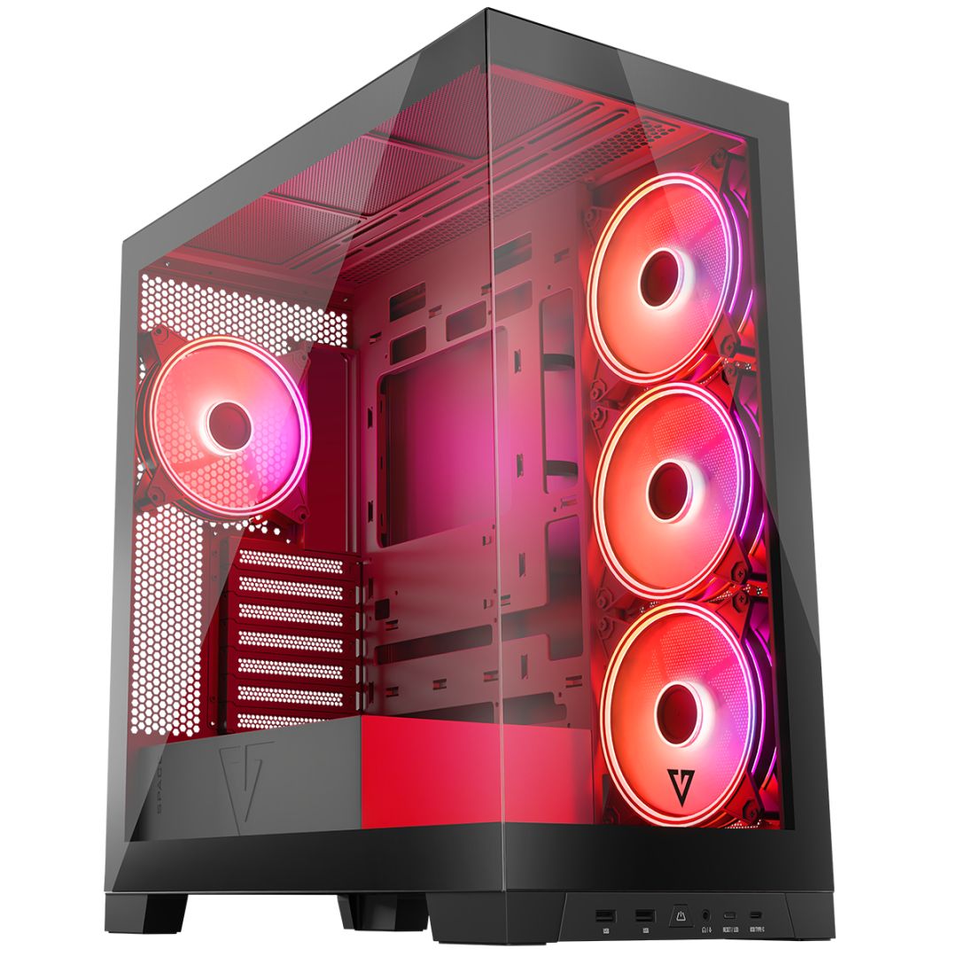Modecom Volcano Space Apex ARGB Tempered Glass Black