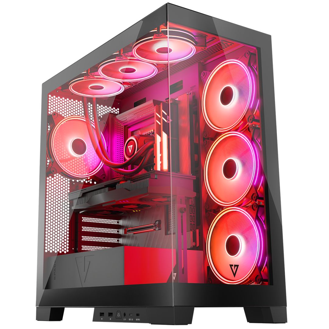 Modecom Volcano Space Apex ARGB Tempered Glass Black