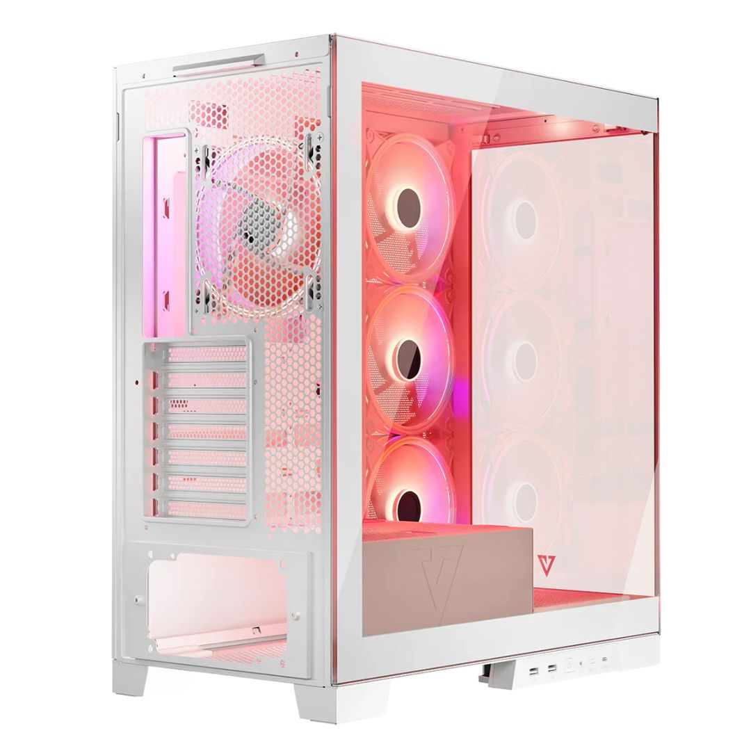 Modecom Volcano Space Apex ARGB Tempered Glass White