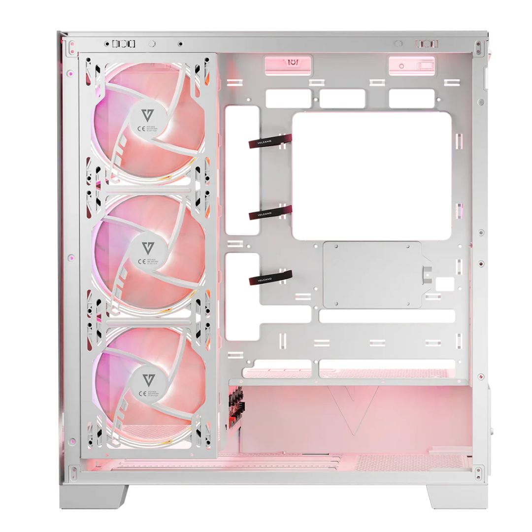 Modecom Volcano Space Apex ARGB Tempered Glass White